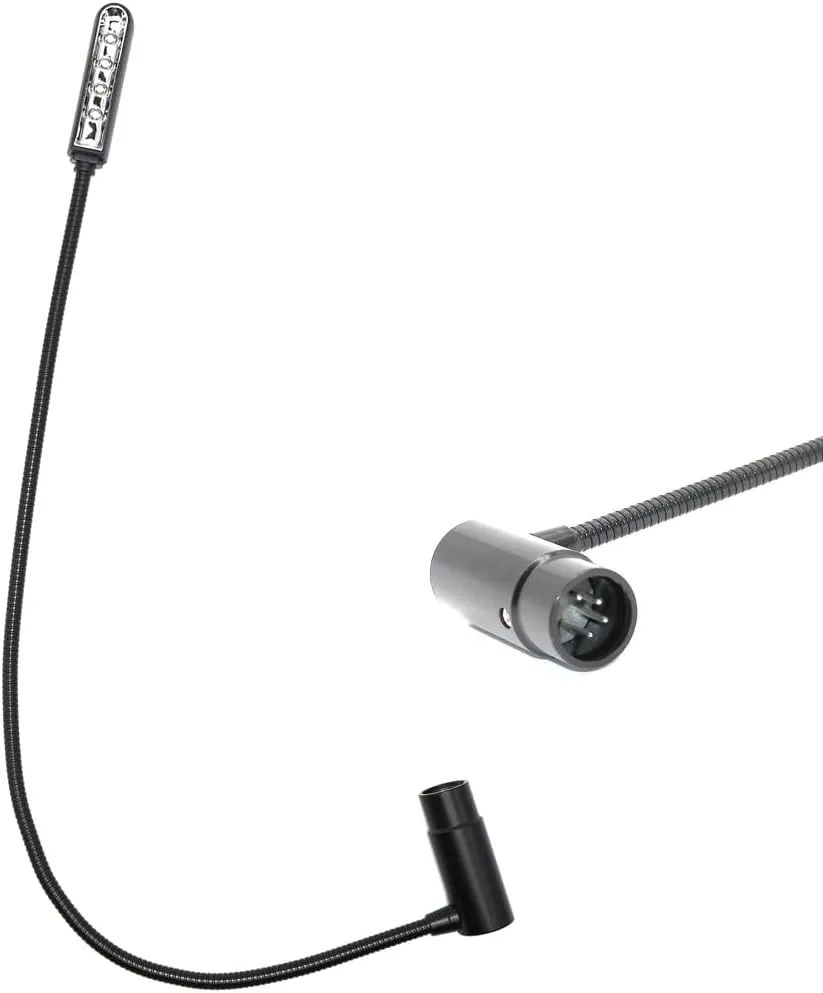 22 inch XLR 4 Pin gooseneck Light for Yamaha,BEHRINGER DJ Mixer,Flexible Mixer gooseneck lamp,12V DC (Right Angle Plug)