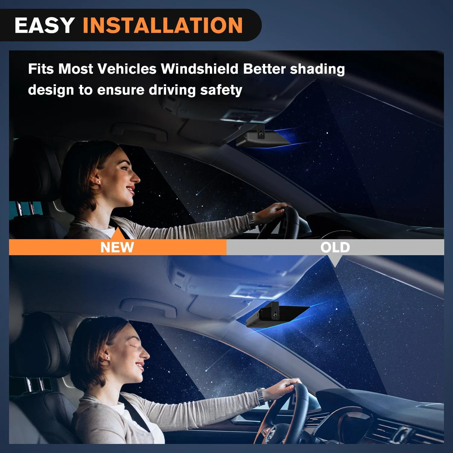 32LED Amber Blue Emergency Dash Strobe Lights with Controller Suction Cups