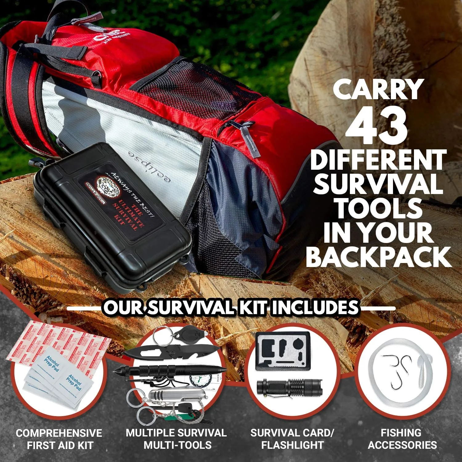 43-in-1 Wilderness Survival Kit