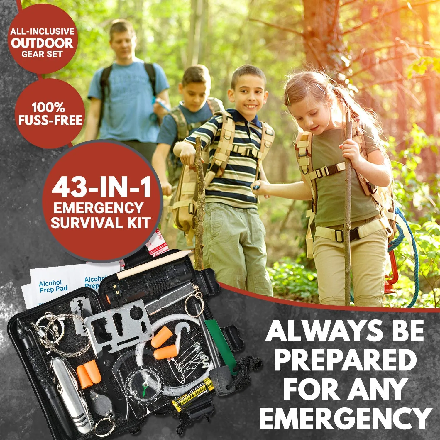 43-in-1 Wilderness Survival Kit