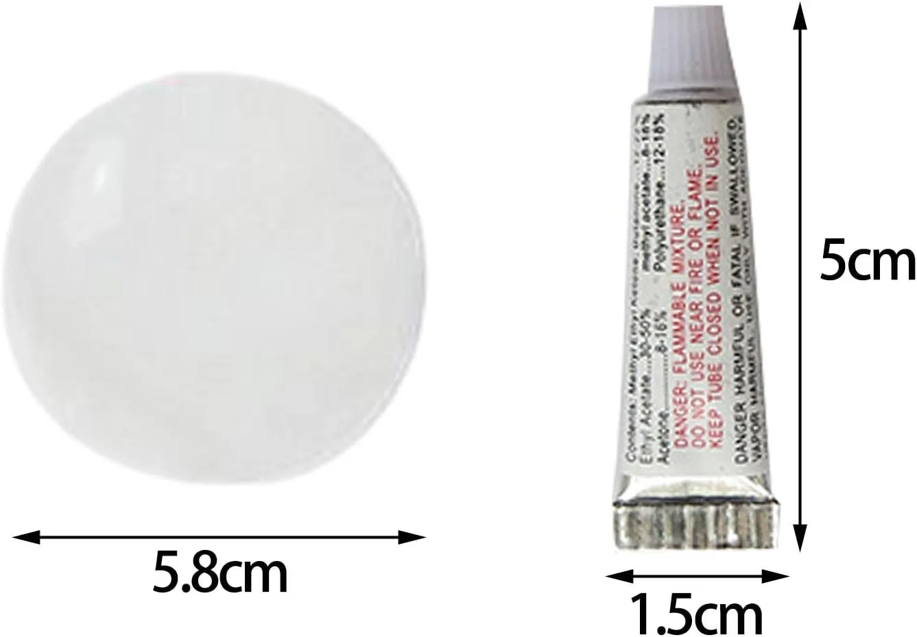 6X 2.3 Repair Patches Kit Waterproof Accessories with Glue Puncture Repair Leakproof for Inflatable Boats Toys Air Mattress Raft Exercise Ball