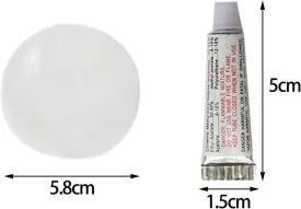 6X 2.3 Repair Patches Kit Waterproof Accessories with Glue Puncture Repair Leakproof for Inflatable Boats Toys Air Mattress Raft Exercise Ball