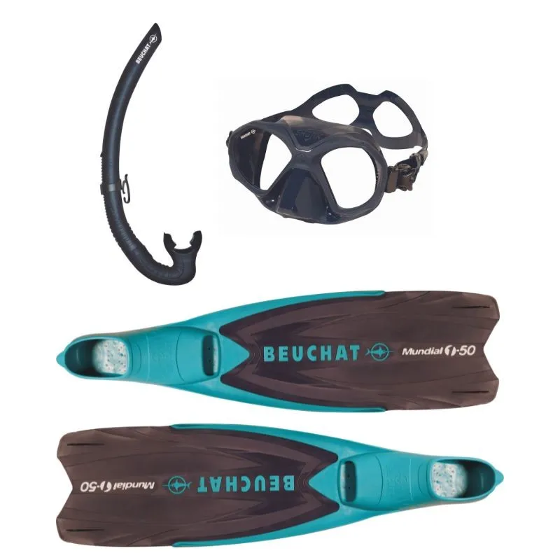 BEUCHAT PMT SET NO LIMIT (Mundial One-50   Shark Mask   Spy Snorkel SET)