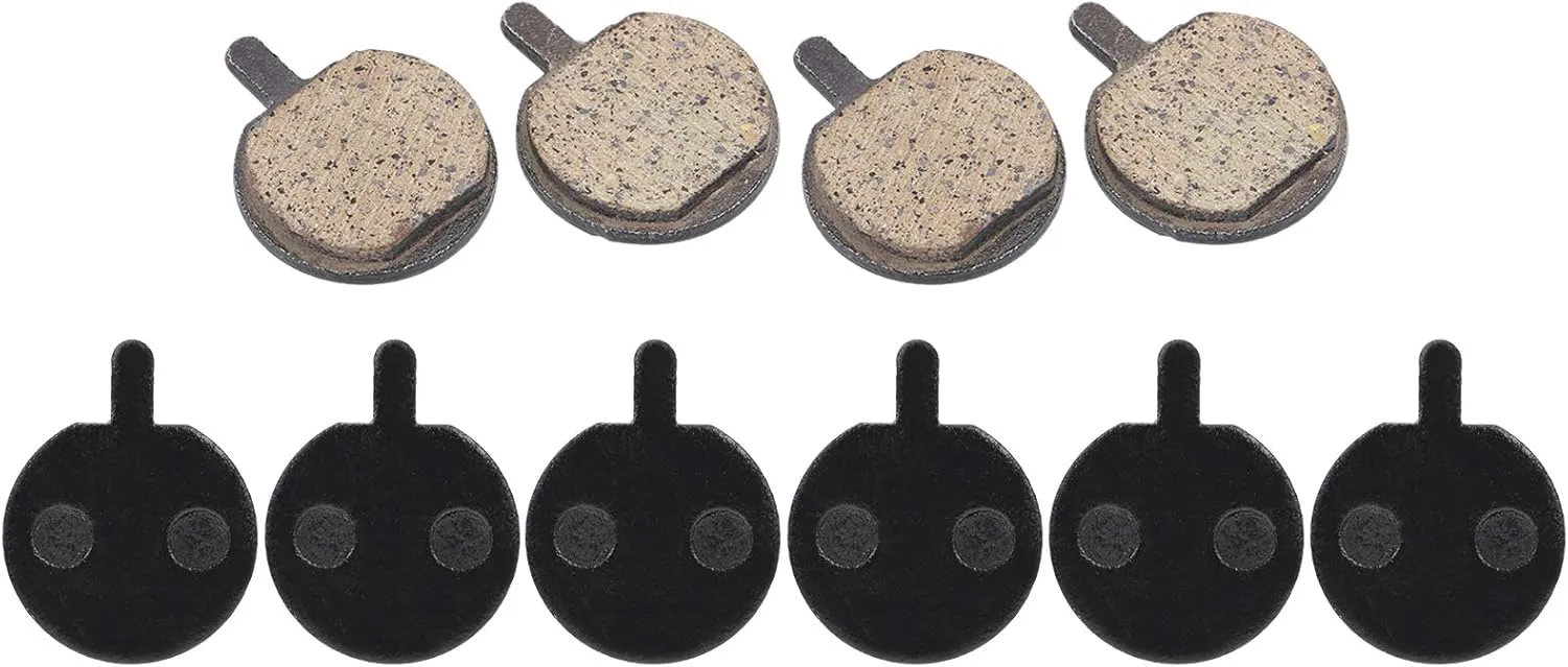 Bike Brake Pads, Bicycle Disc Resin Brakes Pad Semi Metal Smooth Braking Low Noise Cycling Pads Kit Mute Accessory KMJG019 fot Camping Outdoor Mountain Bicycles Electric Scooters Bikes 5 Pairs