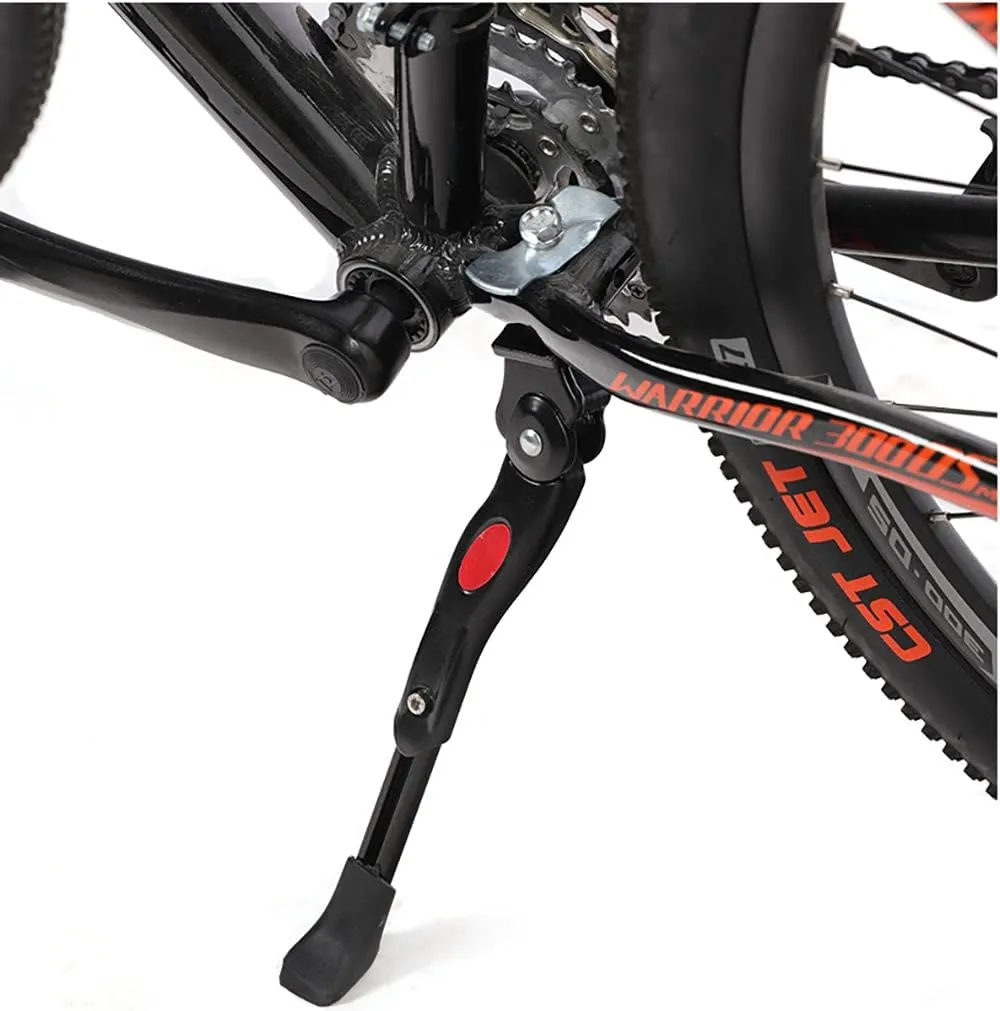 BlueSunshine 24 to 26 Inch Bicycle Kickstand with Bike Chainstay Protector - Aluminum Alloy Stand for Mountain, MTB and Road Bikes - Easy Installation, Adjustable Length 300mm-340mm