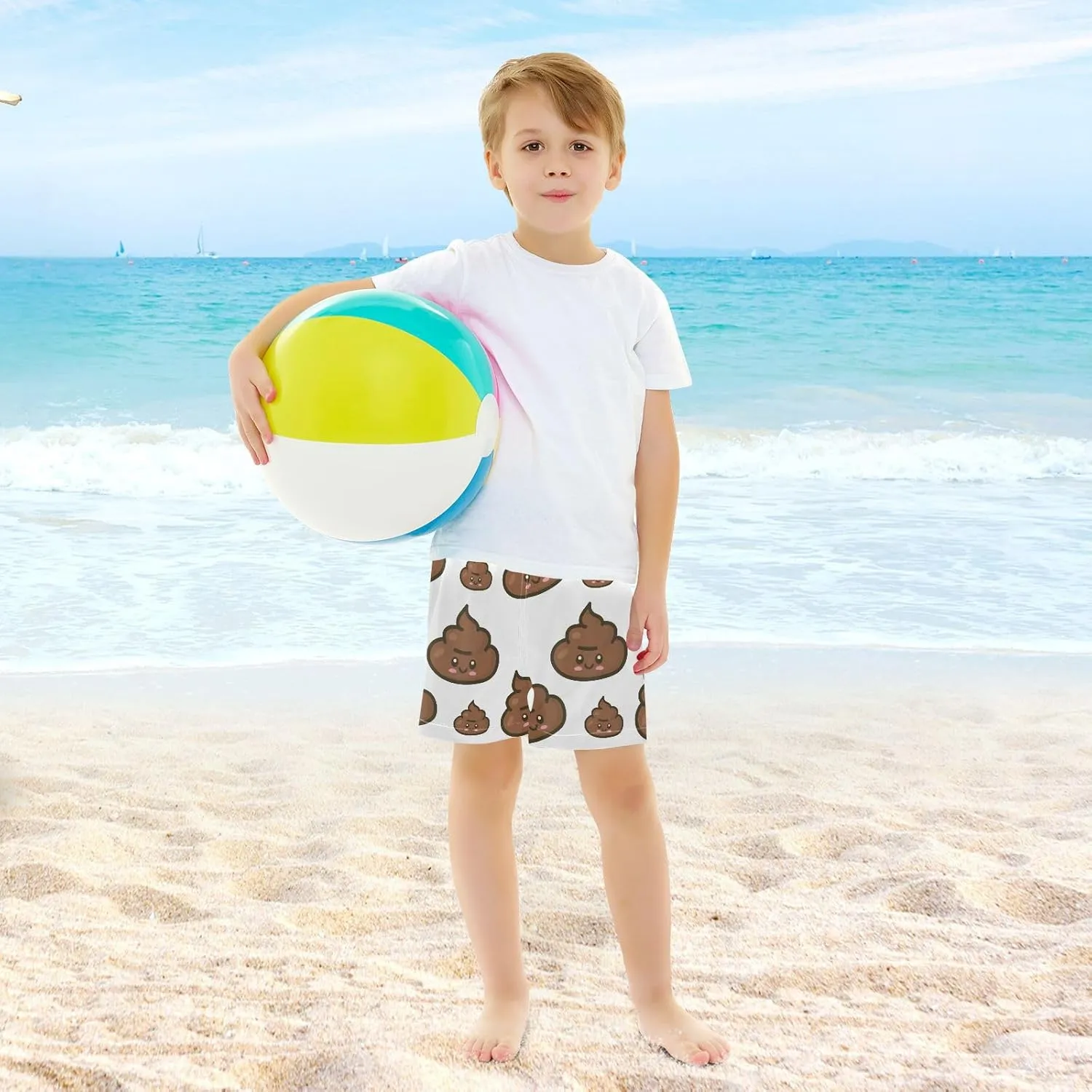 Boys' Board Shorts with Compression Liner Quick Dry Boys Swim Trunks Casual Shorts 4-13Y