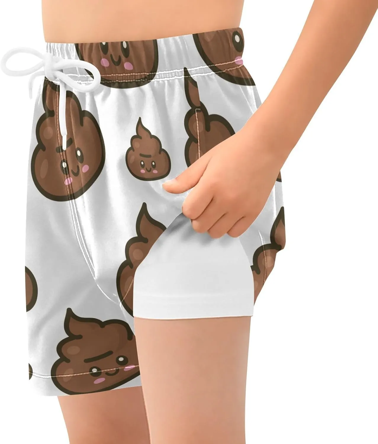 Boys' Board Shorts with Compression Liner Quick Dry Boys Swim Trunks Casual Shorts 4-13Y