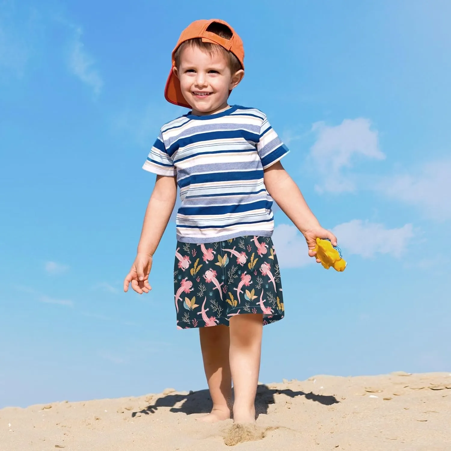 Boys' Board Shorts with Compression Liner Quick Dry Boys Swim Trunks Casual Shorts 4-13Y