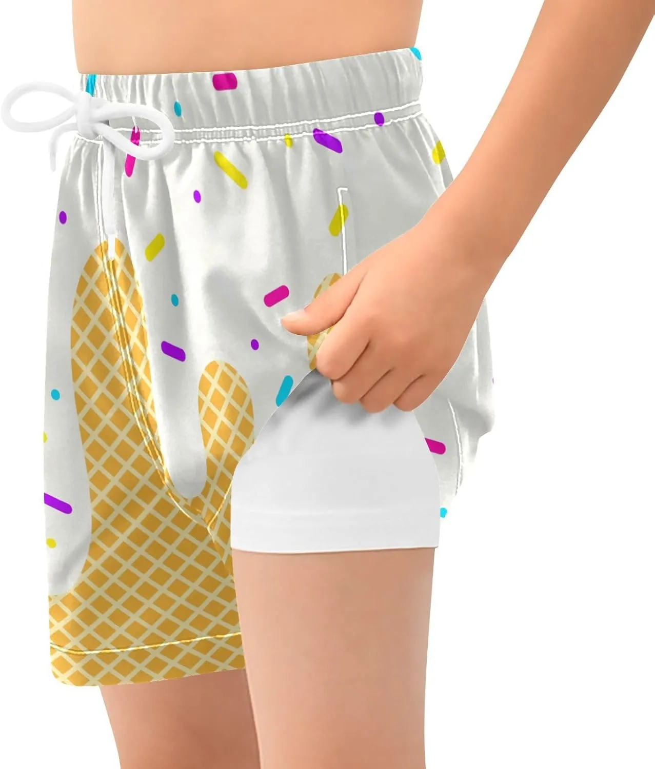 Boys' Board Shorts with Compression Liner Quick Dry Boys Swim Trunks Casual Shorts 4-13Y