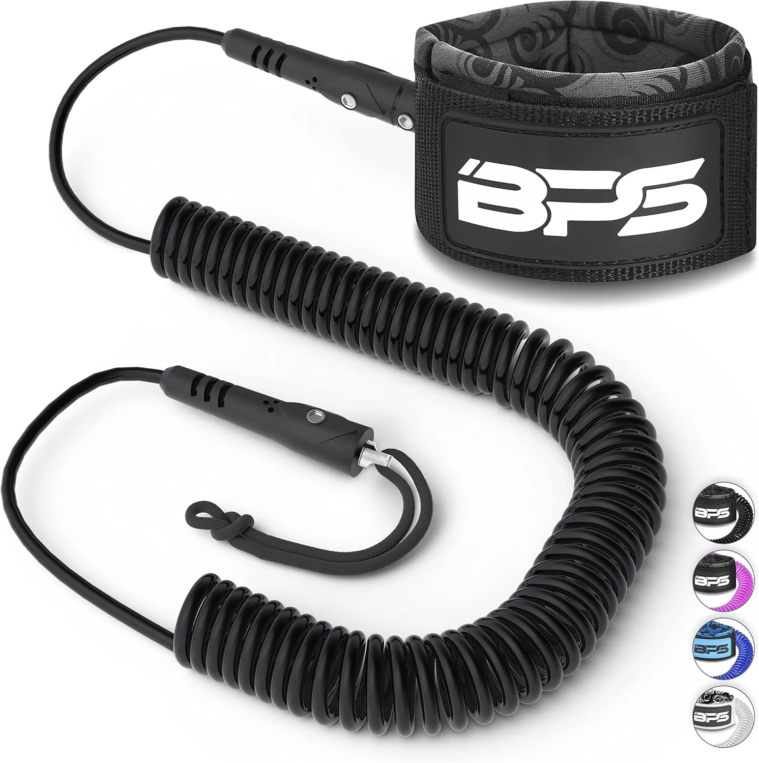 BPS New Zealand Ultralite Coil SUP Leash Paddleboard Ankle Leash, 10ft Coiled Legrope Strap Quick Release Tab Longboard Surfboard Stand-up Paddleboard Accessories