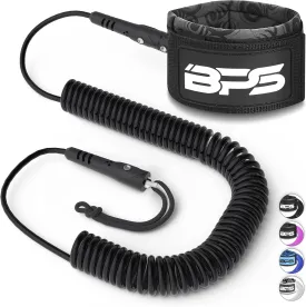BPS New Zealand Ultralite Coil SUP Leash Paddleboard Ankle Leash, 10ft Coiled Legrope Strap Quick Release Tab Longboard Surfboard Stand-up Paddleboard Accessories