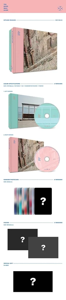 BTS WINGS:YOU NEVER WALK ALONE Album RIGHT ver. Stand Photo Photobook PhotoCard SEALED Bangtan