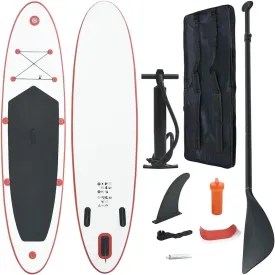 CHARMMA Stand Up Paddle Board Set SUP Surfboard Inflatable Red and White,Paddleboards-92201