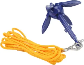 Emoshayoga Boat Anchor Kit , Boat Grapnel Aluminium Foldable with Storage Bag for Rock Bottom