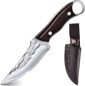 Fixed Blade Knives with Sheath, 8.5-inch Hunting Knives Full Tang Bushcraft Knife Survival Knives, Fixed Blade Hunting Knives for Camping, Hiking, Survival