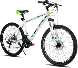 HILAND Mountain Bike, 3/6/Multi-Spokes, 21 Speeds Drivetrain, Aluminum Frame 26 Inch Wheels, Disc-Brake Bike for Men Women Men's MTB Bicycle