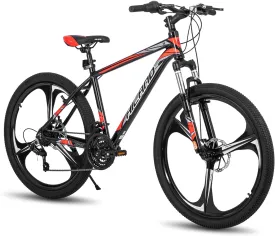 HILAND Mountain Bike, 3/6/Multi-Spokes, 21 Speeds Drivetrain, Aluminum Frame 26 Inch Wheels, Disc-Brake Bike for Men Women Men's MTB Bicycle