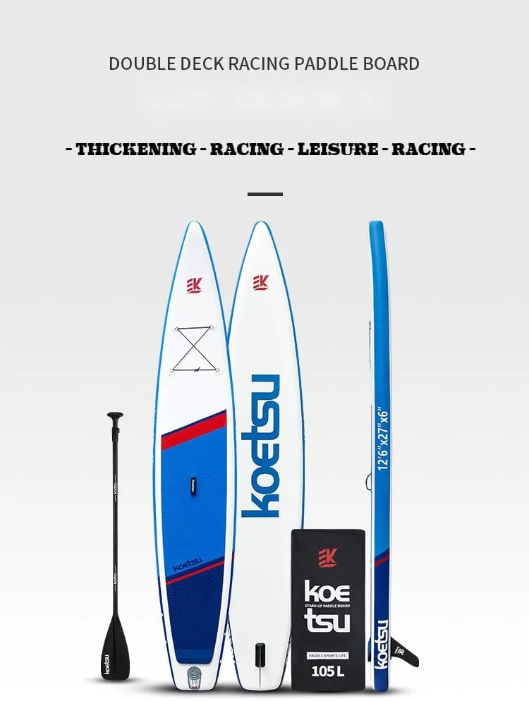 Inflatable Paddle Board for Adults, Stand Up Paddleboards sup, Non-Slip Deck Blow up Paddle Boards with Adjustable Paddle, Carry Bag, Emergency Repair Kit