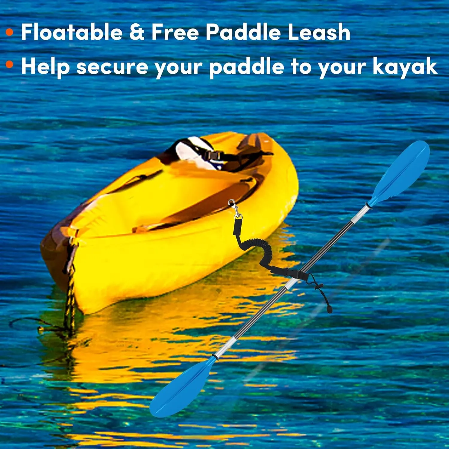 Kayak Paddle,88in 4 Pieces Boat Oars Kayak Paddles,Heavy Duty Aluminum Alloy Shaft Float Lightweight Detachable Adjustable Fishing Kayak Paddle for Adults with Paddle Leash(8 Color 1Pack,2Pack)