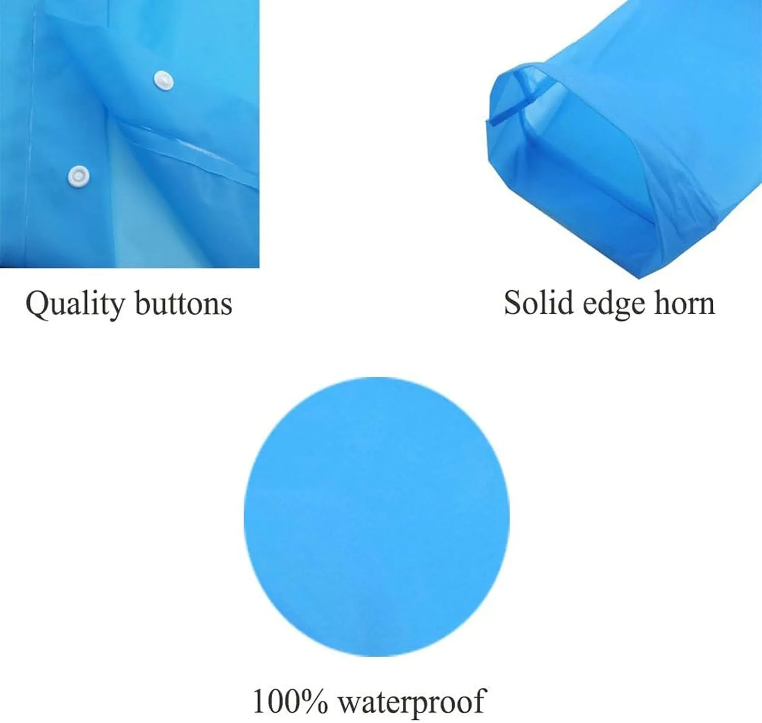 Kids Rain Ponchos, 3 Packs Portable Reusable Emergency Raincoats for 6-12 Years Old for Camping Hiking Traveling Backpacking