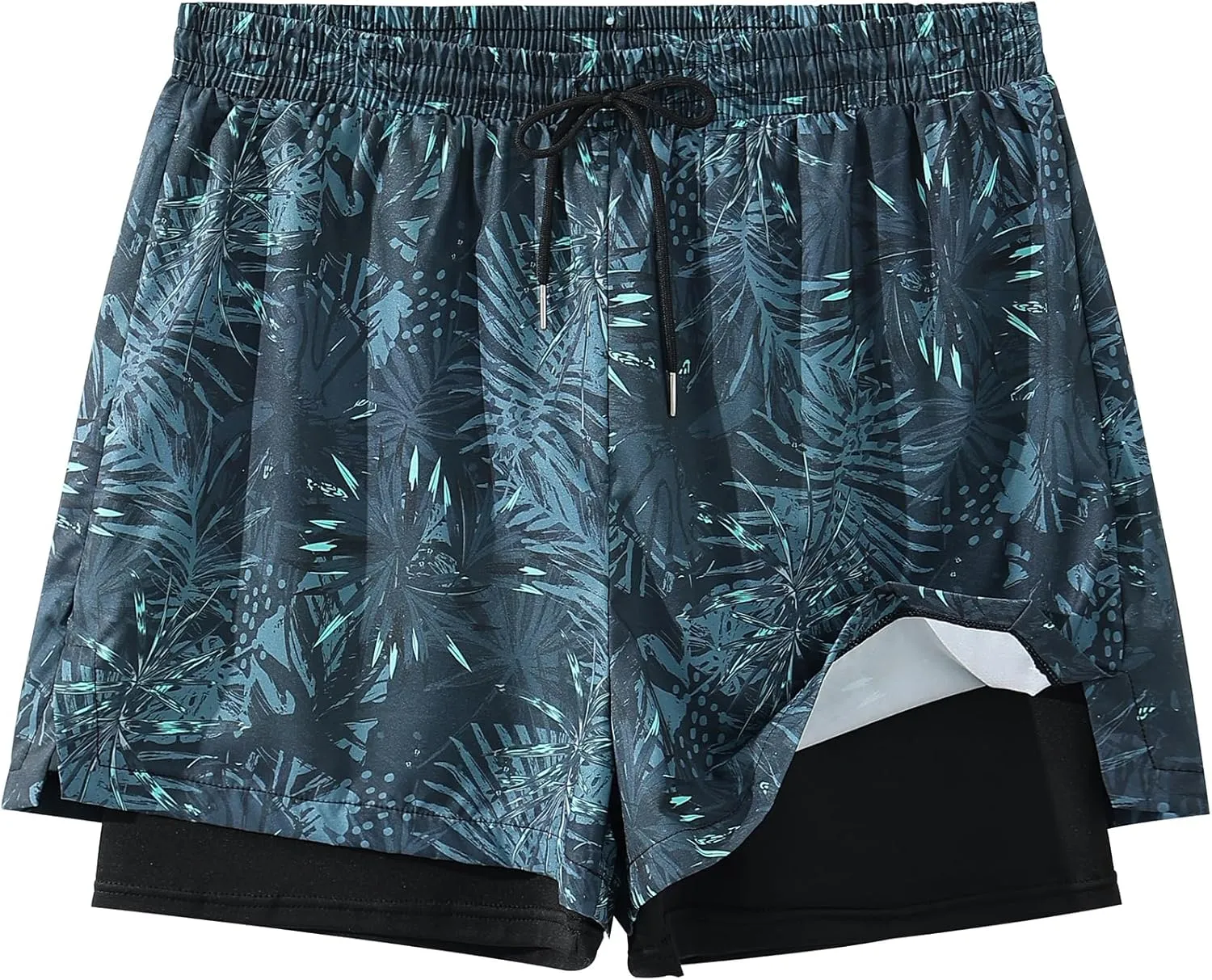Men's 5" Quick Dry Swim Trunks Stretch Anti-Slip/Exposure Liner Vibrant Prints for Surfing Gym Beach Swimming