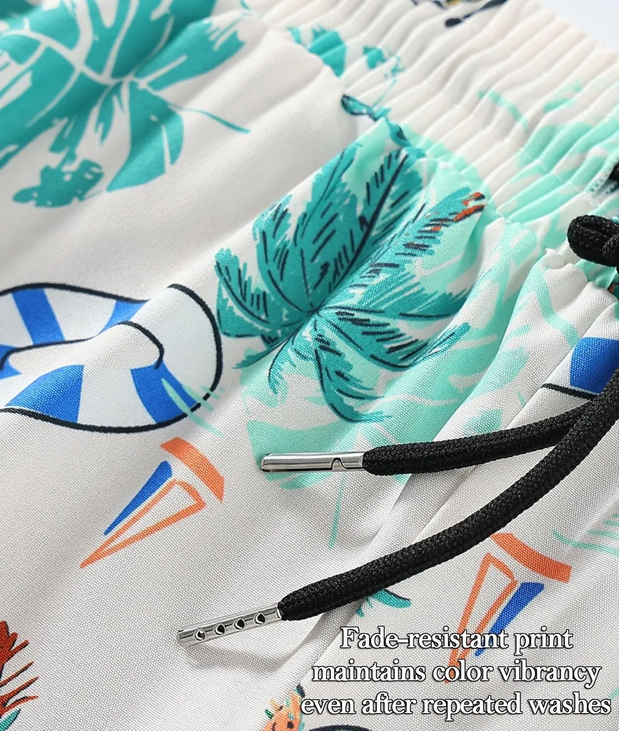 Men's 5" Quick Dry Swim Trunks Stretch Anti-Slip/Exposure Liner Vibrant Prints for Surfing Gym Beach Swimming