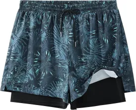 Men's 5" Quick Dry Swim Trunks Stretch Anti-Slip/Exposure Liner Vibrant Prints for Surfing Gym Beach Swimming
