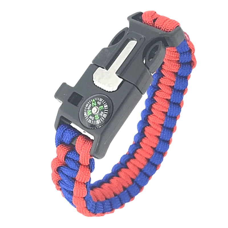 Paracord Bracelet Red Blue