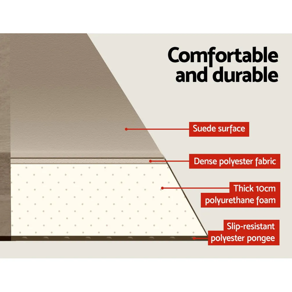 Self‑Inflating Mattress, Single, 10 cm Thick (Joinable), Coffee