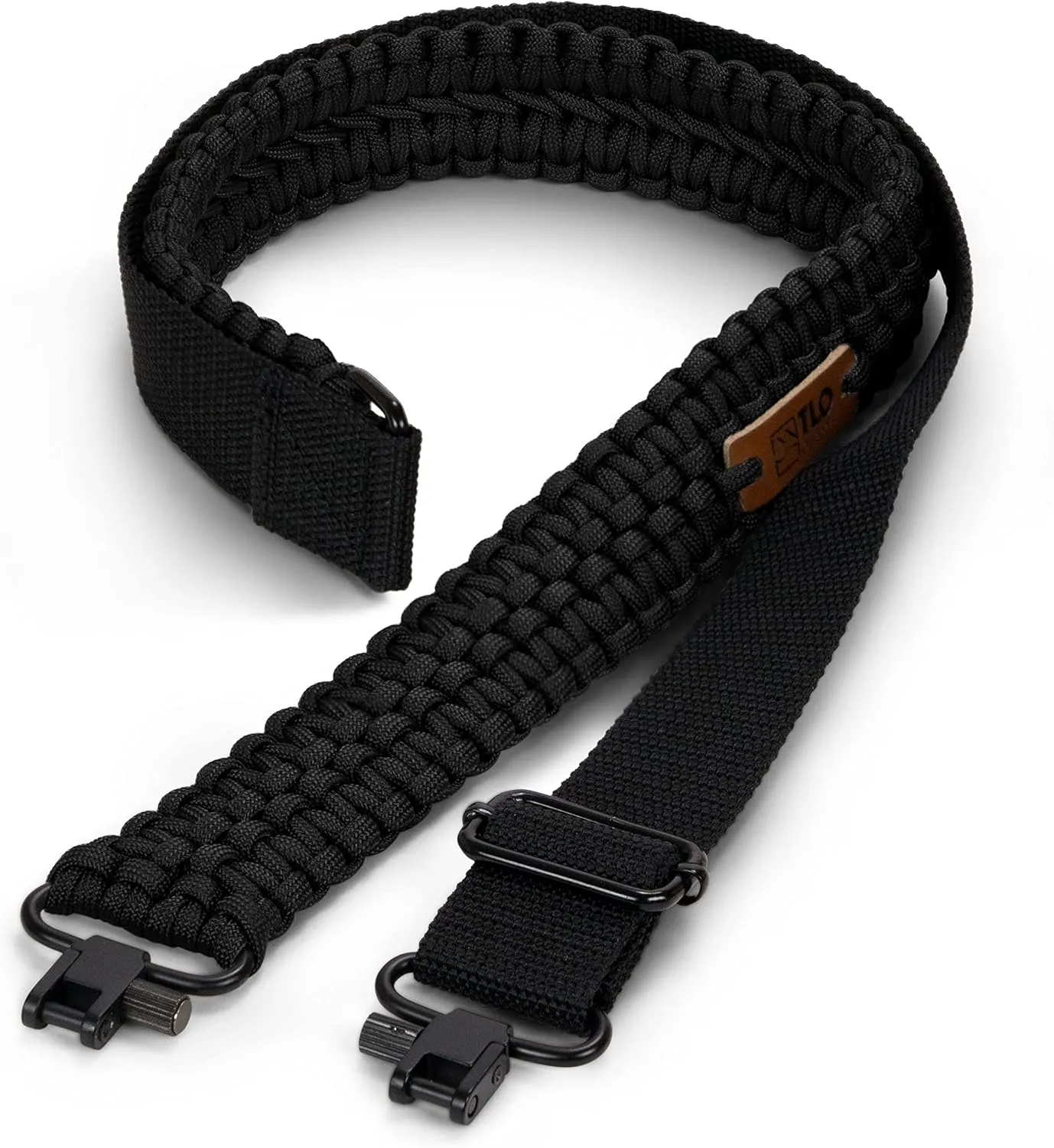 TLO Outdoors Paracord Gun Sling - Tactical 2-Point Rifle Sling, Extra Wide, Adjustable Strap with Swivels for Rifle, Shotgun, and Crossbow for Hunting, Shooting, Gun Safety (550 Rated Nylon)