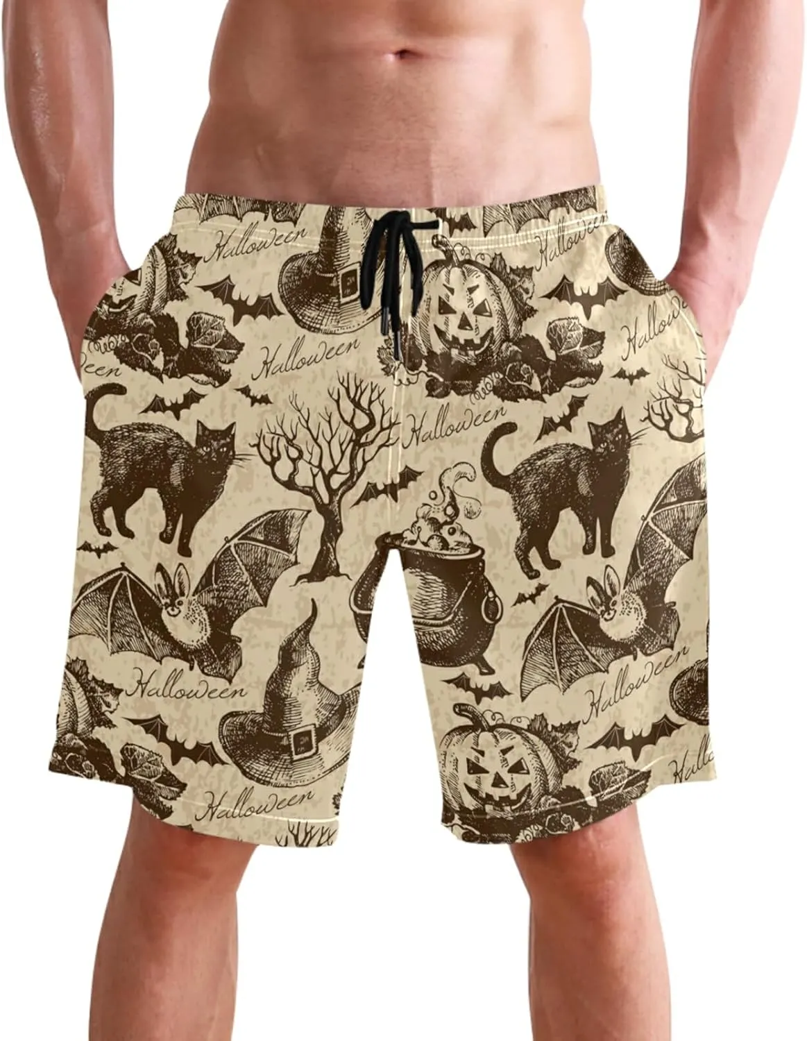 visesunny Stylish Summer Swim Trunks Men's Quick Dry Board Shorts Bathing Suit with Pockets for Men Boyfriends Youth
