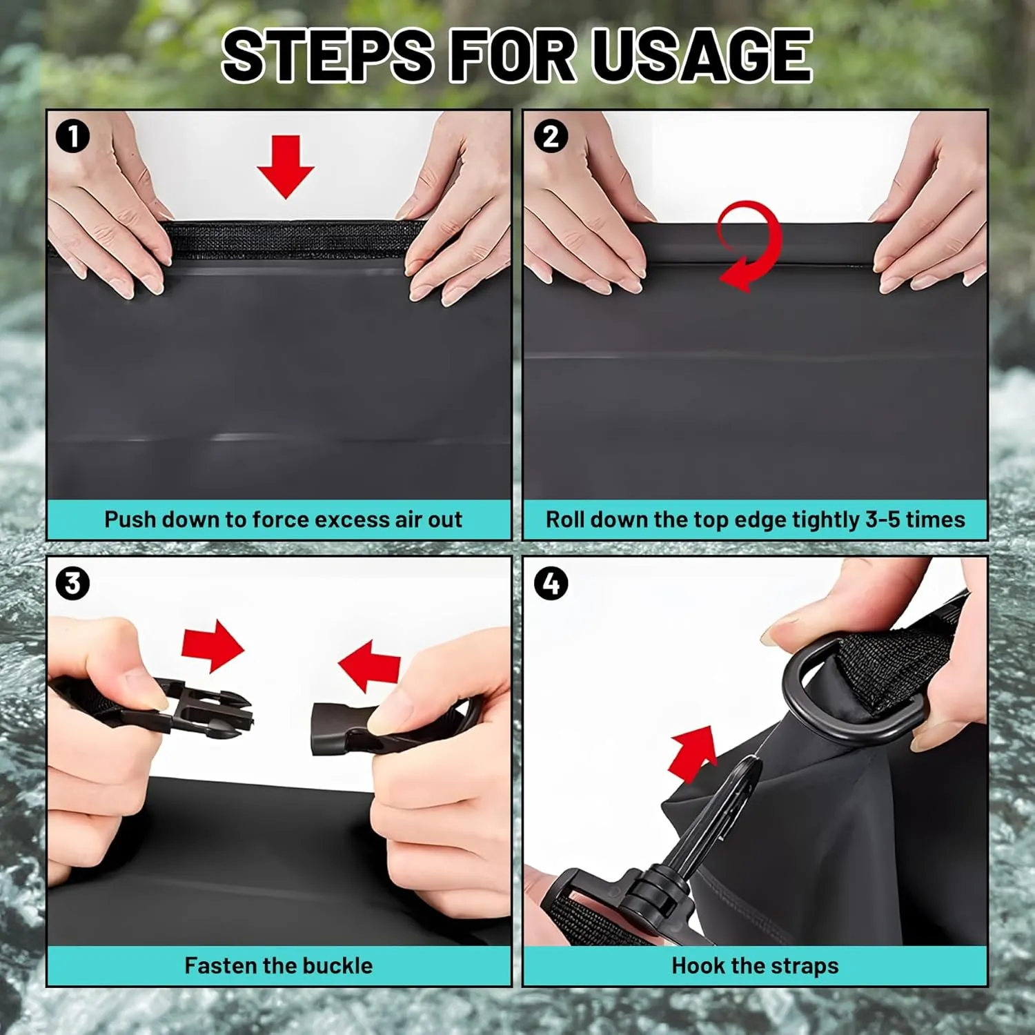 Waterproof Dry Bag,Roll Top Purple Waterproof Backpack 5L/10L/20L Floating and Lightweight Bags for Kayaking, Boating, Fishing, Swimming and Camping